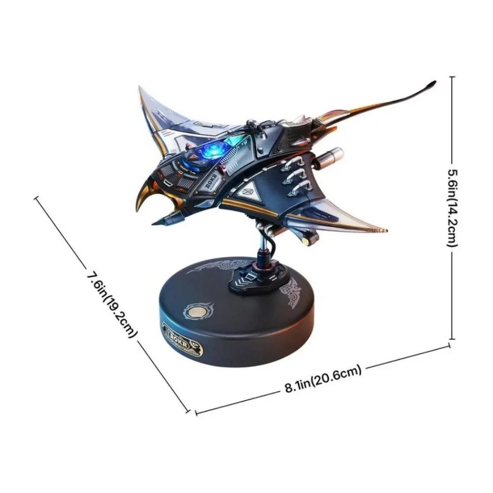 NEW ROKR 3D Metal Model Manta Ray Electric Mechanical Building Model Teens Toy P